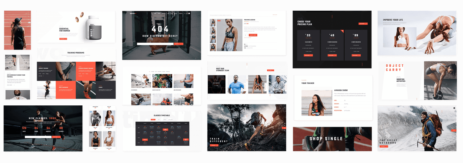 landing inner pages slider